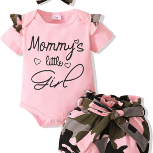 Baby Girl Clothes Toddler Girl Floral Ruffle Sleeve Shirt Pant Sets 3 Pieces Fall Winter Clothing for Girl Gifts 0-4T